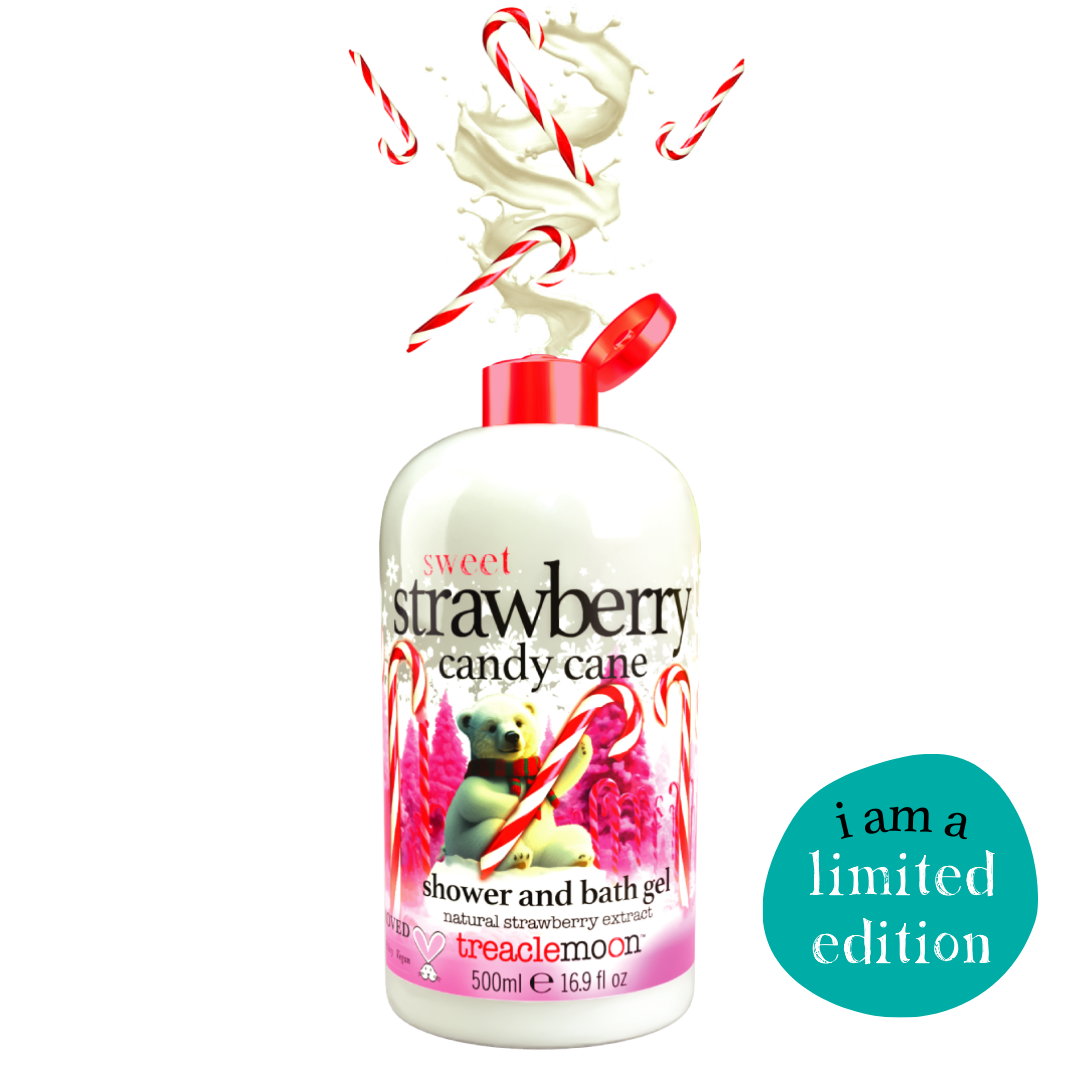 Strawberry Candy Cane 'Limited Ed.' Shower & Bath Gel 500ml